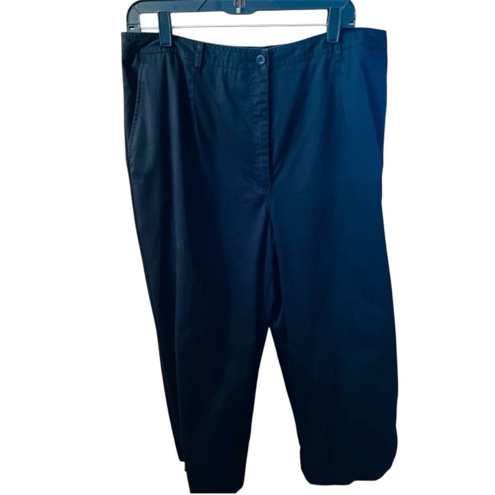 Women’s Black Capri Pants Plus 18W 100% Cotton